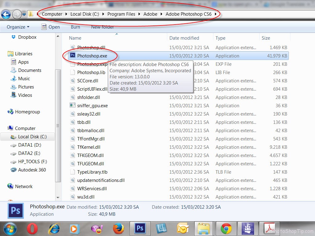 photoshop in C diver my computer