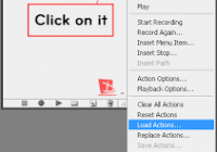 load an action in Photoshop