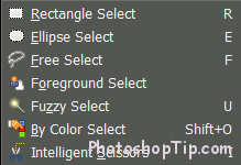 selection tools of GIMP